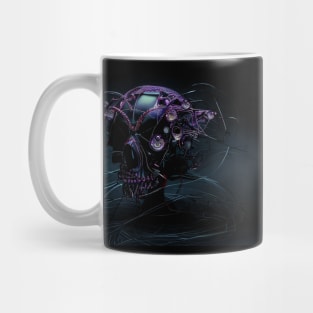 Wired pebble skull Mug